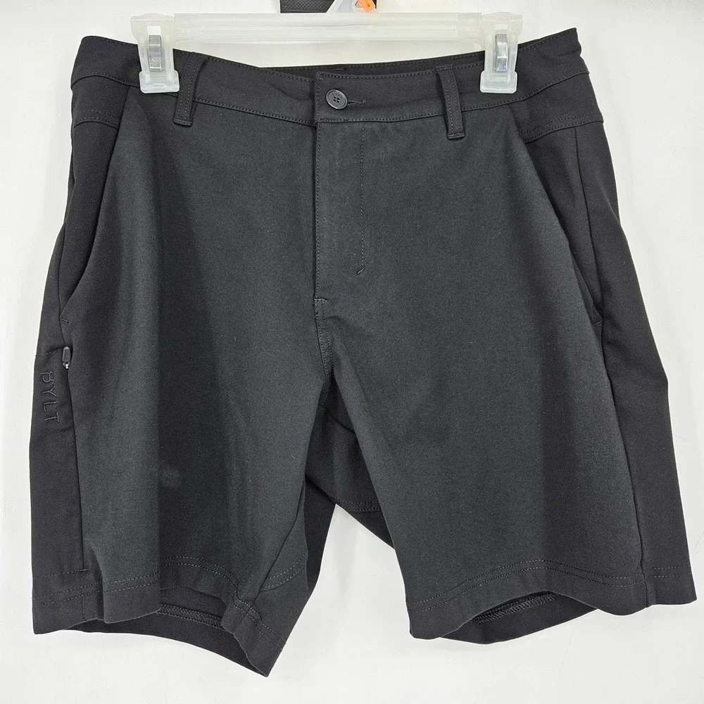 Bylt Everyday Shorts Mens 33 Premium Basics Black Casual Stretch Performance